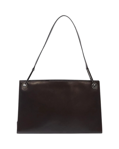 Vintage Gucci Brown Patent Leather Shoulder Bag – Silver Hardware