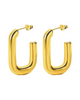 Modern Square Hoops -24k Gold