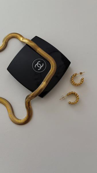 5.5 Herringbone Necklace  -24k Gold