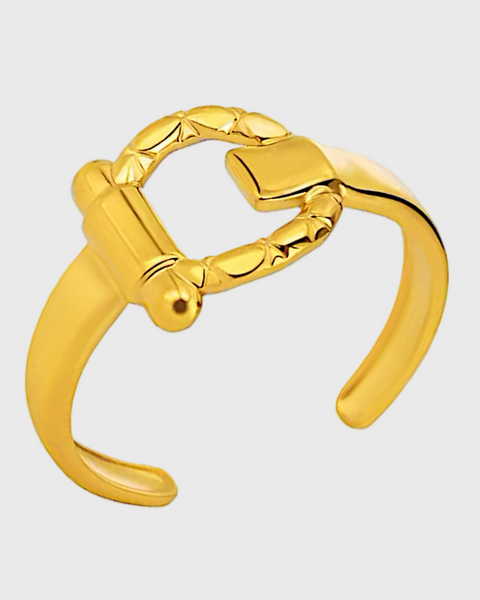 Buckel  Adjustable Ring 24K Gold