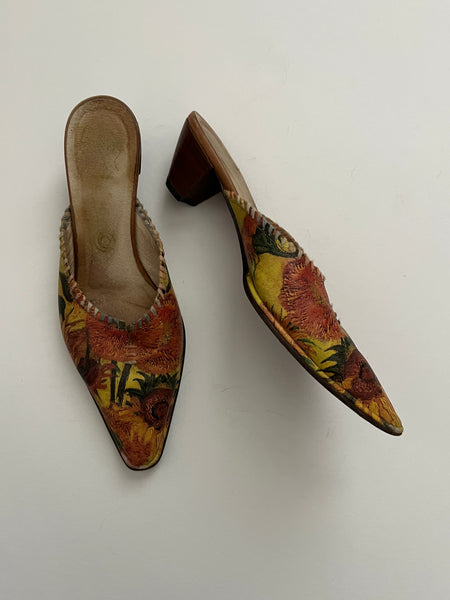 Vintage Hand Painted Mules