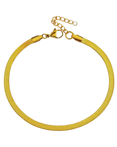 BANKS Herringbone Bracelet (18k Gold)