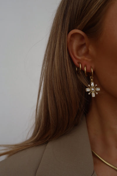 Rosa Earrings - 24K Gold