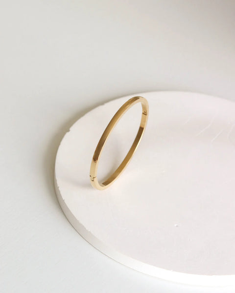 Sharp Edge Bangle -24K Gold