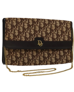 Vintage Christian Dior Trotter Canvas Shoulder Bag – Gold/Brown