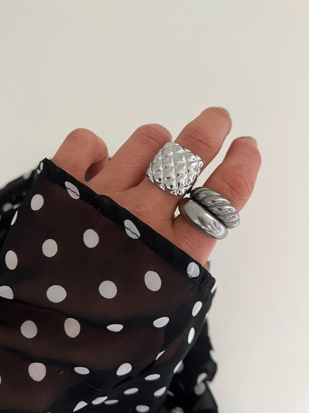 (Copy) COCO Vintage Adjustable Ring-Silver