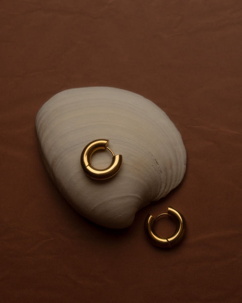 15 mm Gold Huggies- (24K Gold)
