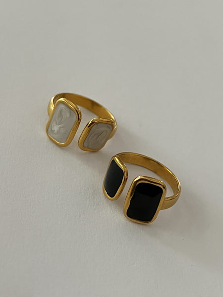 Throwing Stones Adjustable Ring -24K Gold