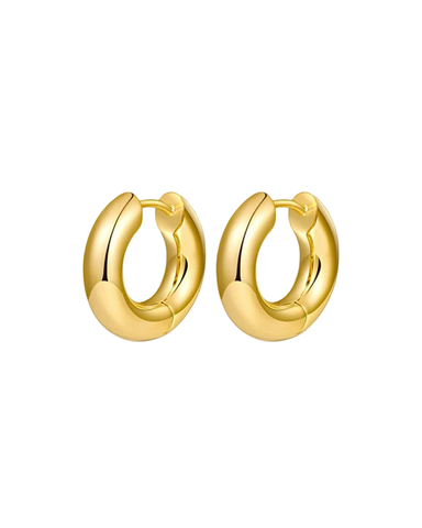 15 mm Gold Huggies- (24K Gold)