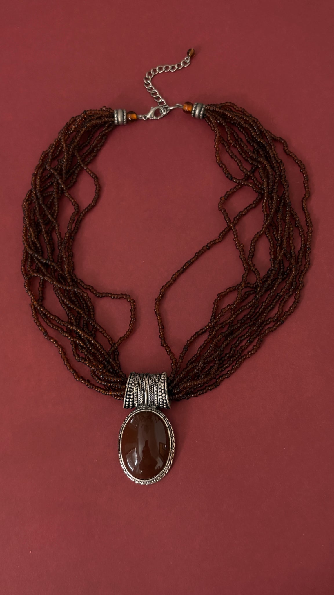 Jasper Vintage Beaded Tribal Necklace