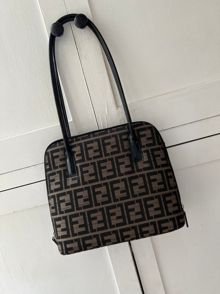 Fendi Zucca Business Bag Shoulder Canvas