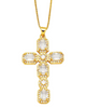Geneva Cross Necklace (24k Gold)
