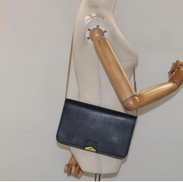 Vintage Christian Dior Shoulder Bag — Navy & Gold