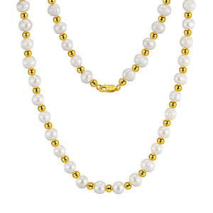 Clarette Pearl Necklace (18k Gold Plated)
