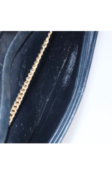 Vintage Christian Dior Shoulder Bag — Navy & Gold