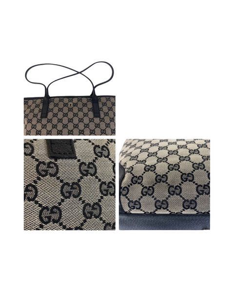 Vintage Gucci GG Canvas Tote Bag – Grey/Black