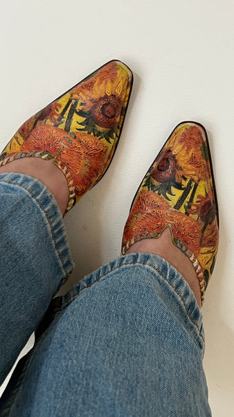 Vintage Hand Painted Mules