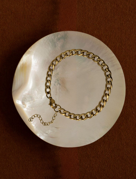 Gold Chain Bracelet-24K Gold