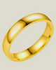 Rounded Edge Ring- 24K Gold Ring