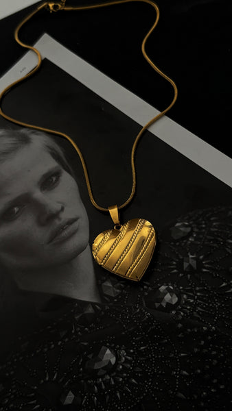 Ozzey Heart Locket  -24K Gold