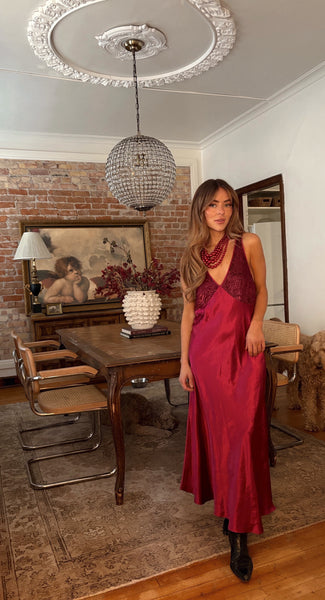 Velvet & 100% Silk Vintage Slip