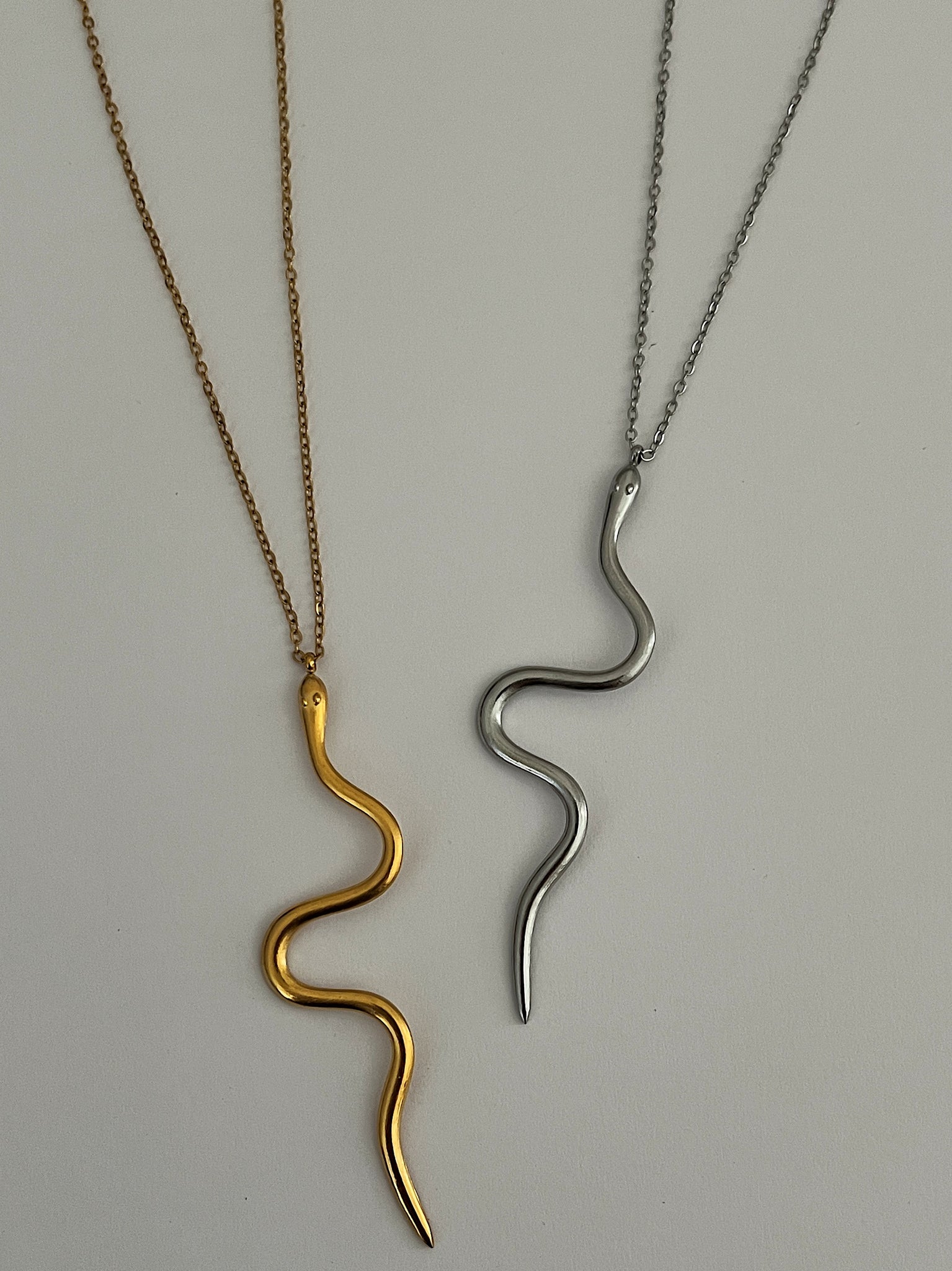 Snake Necklace -24k Gold