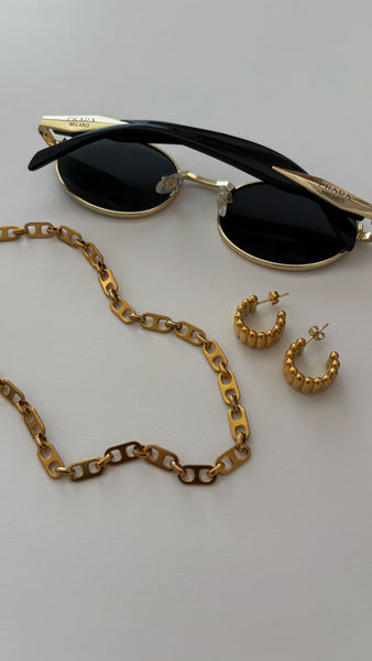 Eddie Chain Necklace  -24k Gold