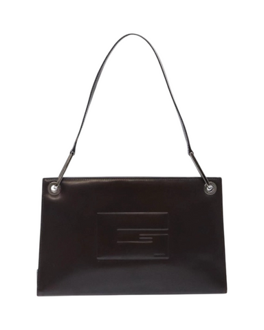 Vintage Gucci Brown Patent Leather Shoulder Bag – Silver Hardware