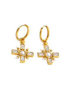 Rosa Earrings - 24K Gold