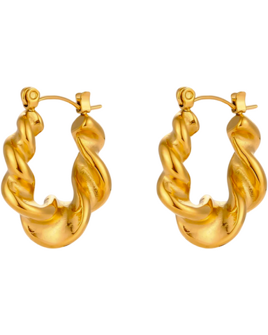 Twisted Maria Earrings (24k Gold)