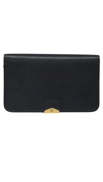 Vintage Christian Dior Shoulder Bag — Navy & Gold
