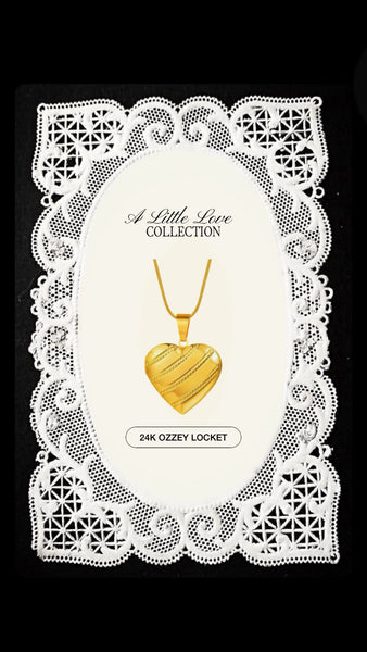 Ozzey Heart Locket  -24K Gold
