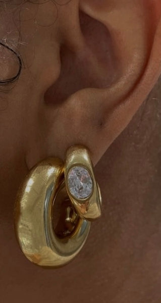 Stella Stone Earrings (24K Gold)