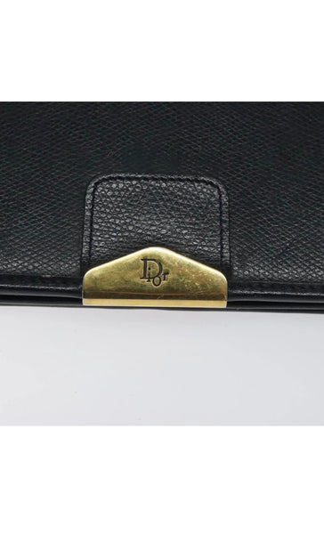 Vintage Christian Dior Shoulder Bag — Navy & Gold