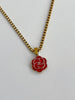 Mini Chanel Charm Vintage Refurbished Designer Pendant Button necklace