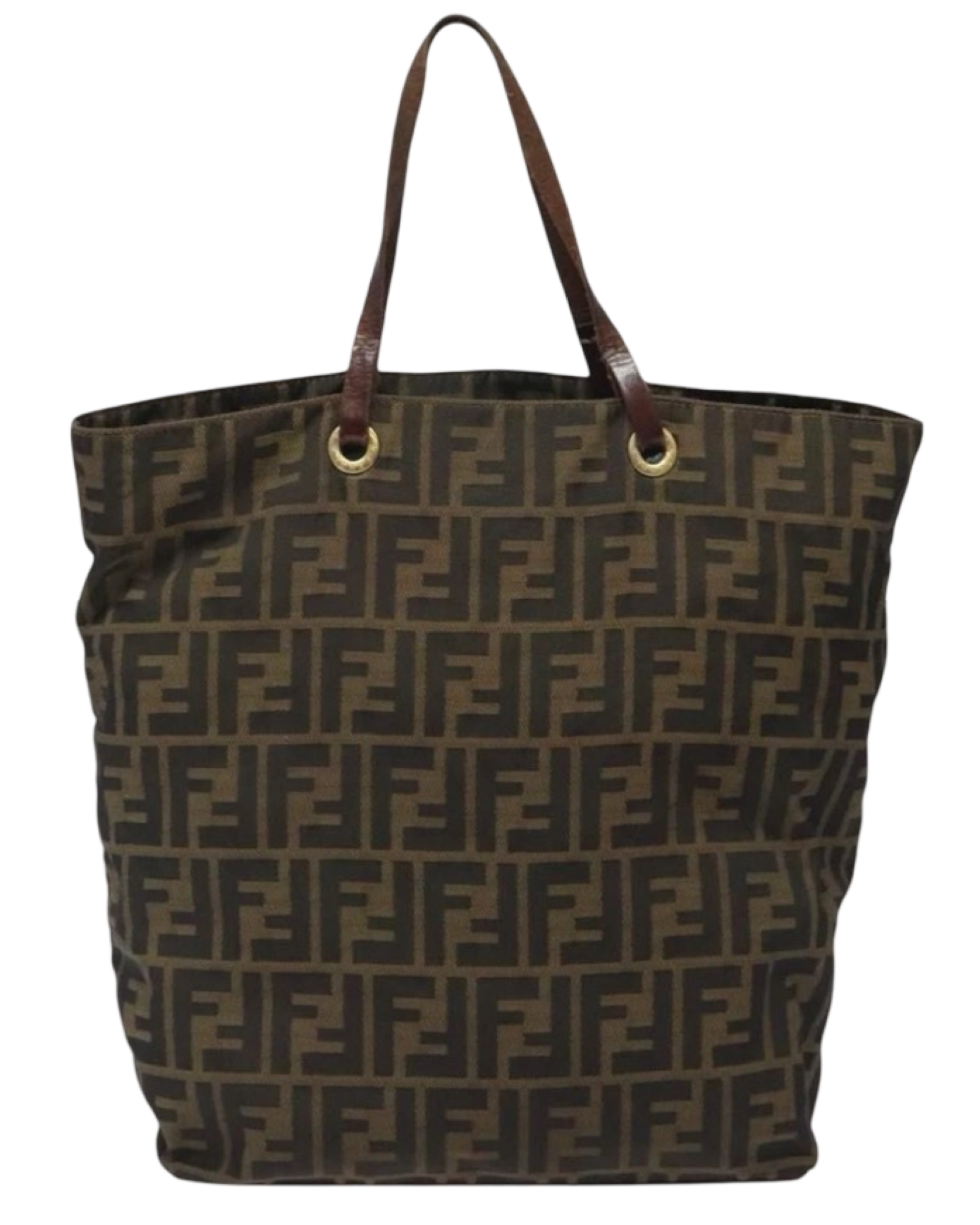 Vintage Fendi Zucca Canvas Tote Bag – Black/Brown