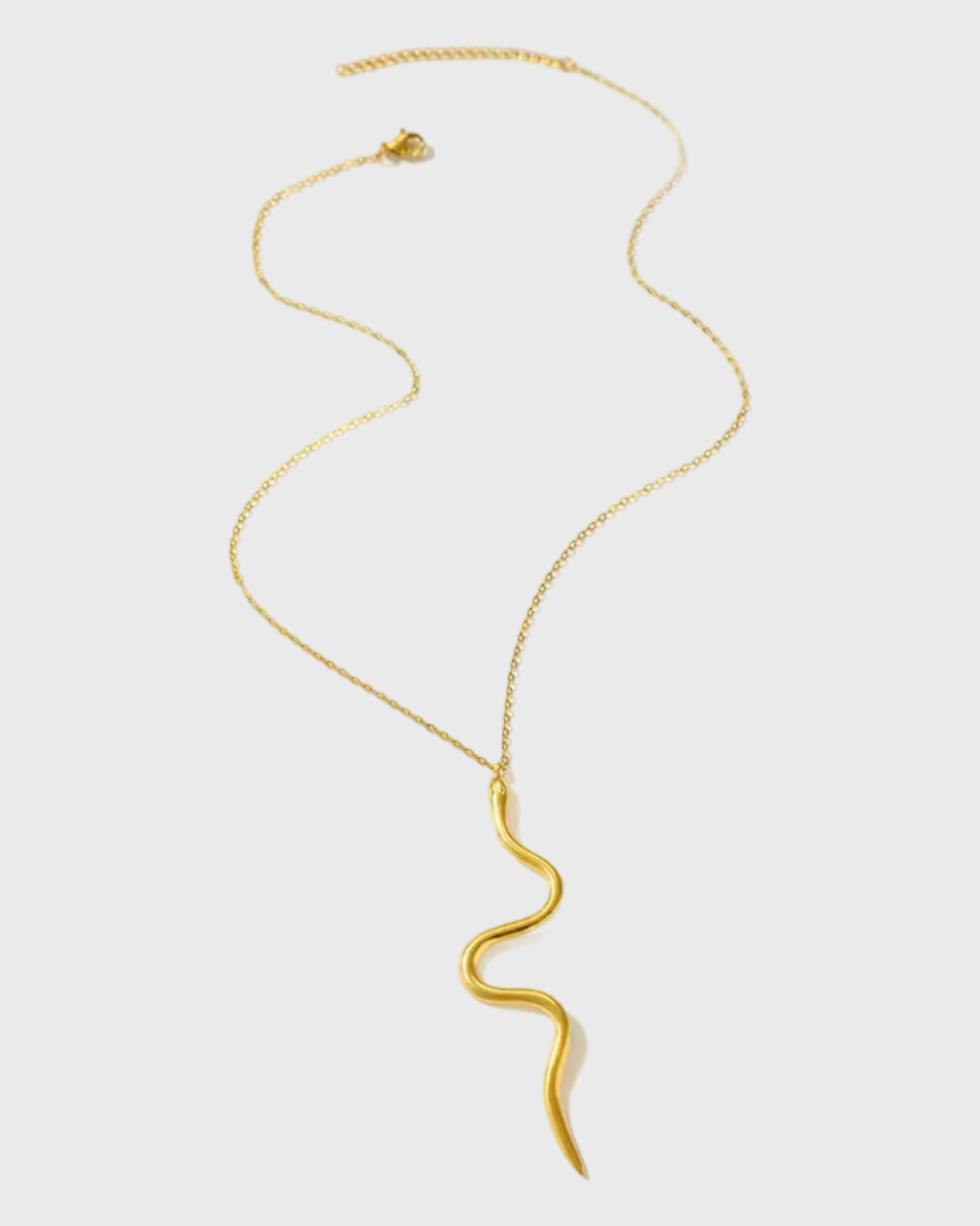 Snake Necklace -24k Gold