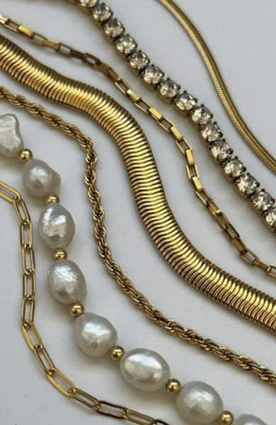 Clarette Pearl Necklace (18k Gold Plated)