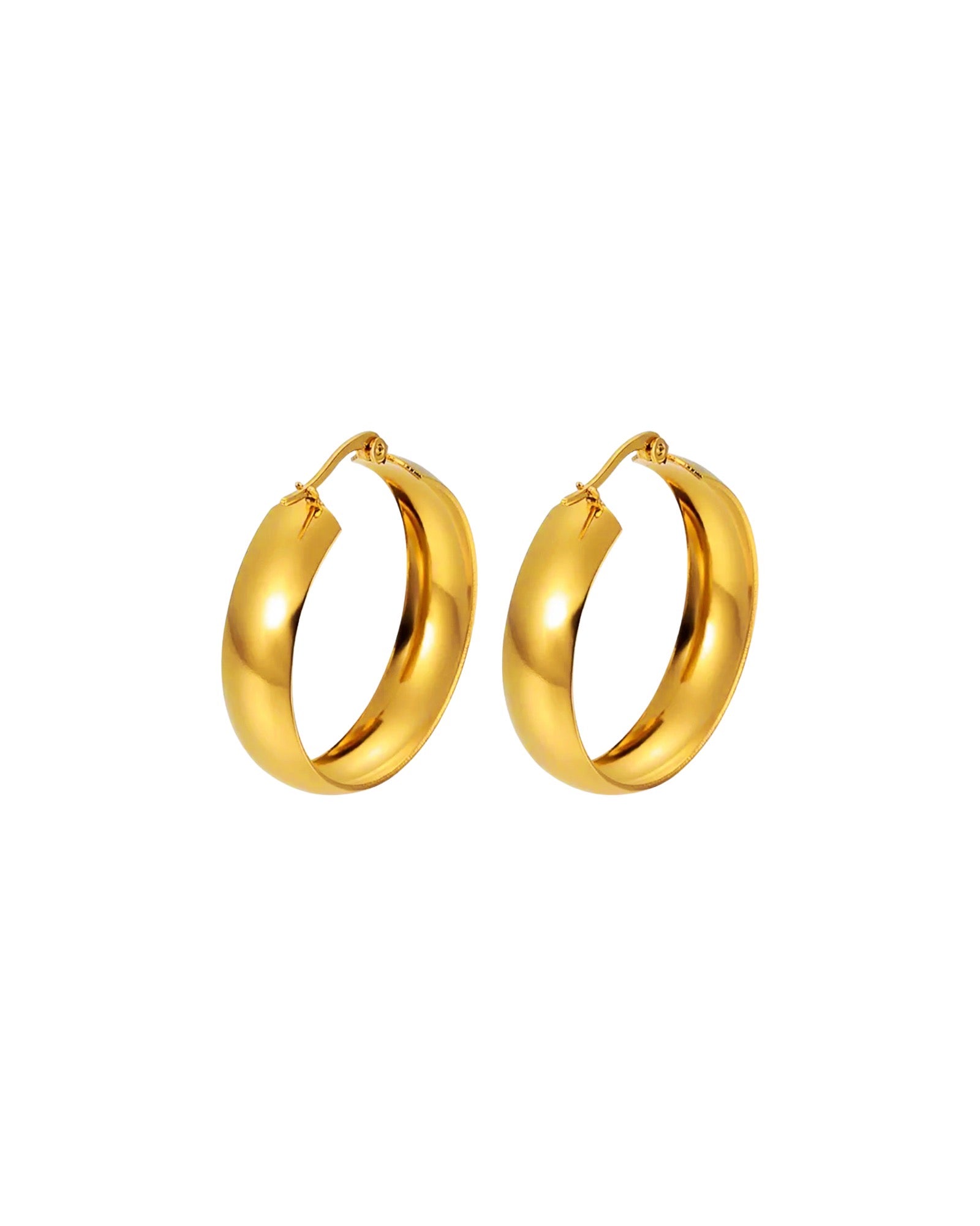 30mm  Gorgeous Gorgeous Girls Hoops (18k Gold)