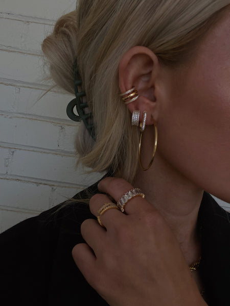 50mm  Perfect Skinny Hoops (24k Gold)