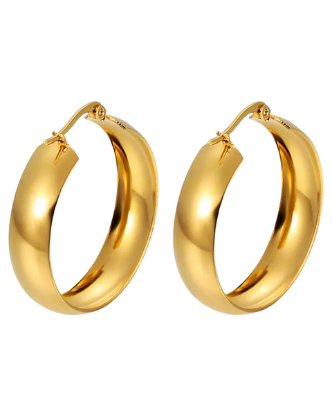 30mm Gorgeous Gorgeous Girls Hoops (18k Gold)