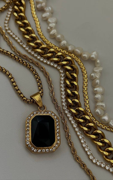 Textured Snake Stacking Chain (24k Gold)
