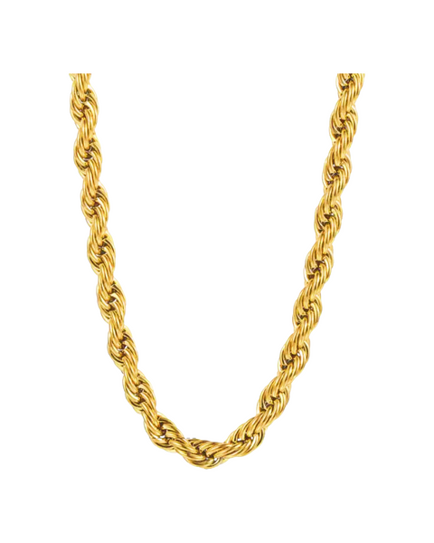4mm Thick Twisted Chain (24k Gold)