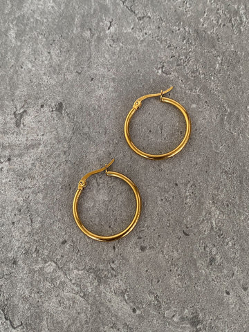 38 mm Skinny Hoops -18k Gold